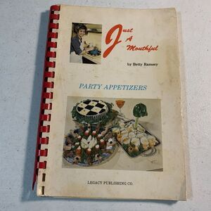 vintage Louisiana cookbook Betty Ramsey Just A Mouthful party appetizers 1975